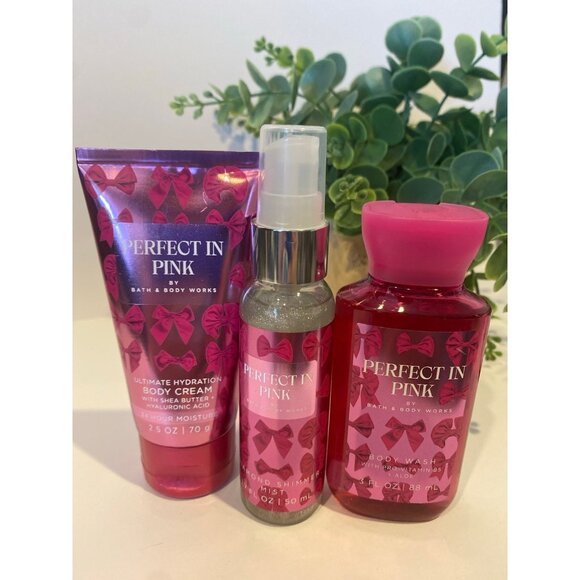 Bath & Body Works “Perfect in Pink” New 3-Pc Travel Mini Size Set - Picture 1 of 9